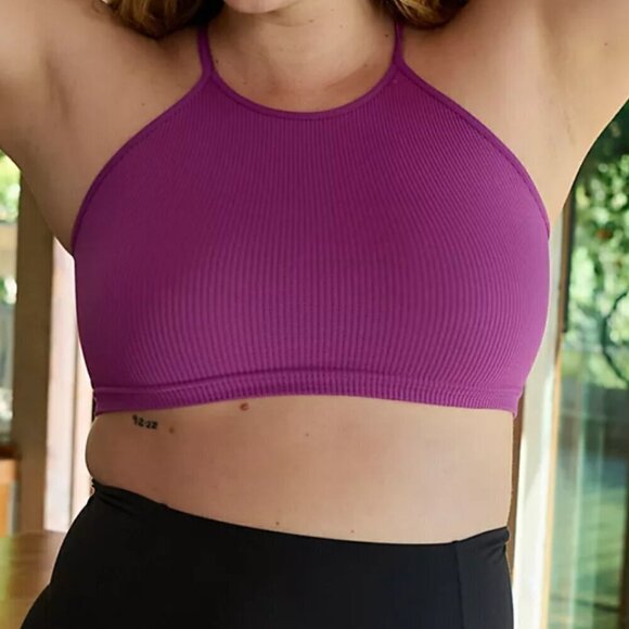 #178 NWT Free People x Hatch Happiness Runs Maternity Crop in Wildflower - Picture 2 of 5